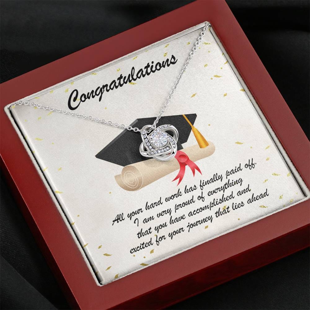 Congratulations Graduate Custom Message Card Necklace