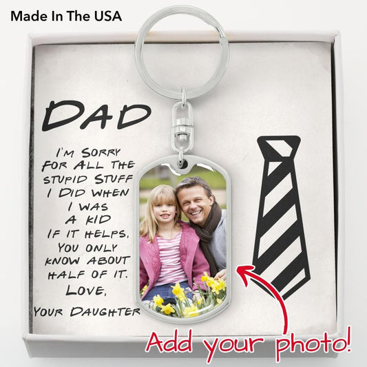 Funny Keychain Gift for Dad From Daughter