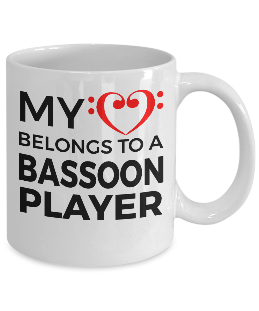 Bassoon Player Mug - My Heart Belongs To A Bassoon Player