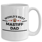 Mastiff Dog Lover Mug Gift World's Best Dad Coffee Cup Birthday Father's Day