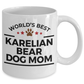 Karelian Bear Dog Lover Gift World's Best Mom Birthday Mother's Day White Ceramic Coffee Mug
