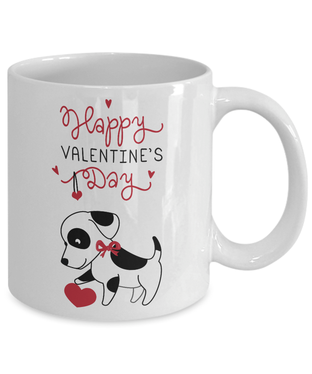 Happy Valentine's Day Cute Puppy Coffee Mug