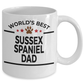 Sussex Spaniel Dog Lover Gift World's Best Dad Birthday Father's Day White Ceramic Coffee Mug