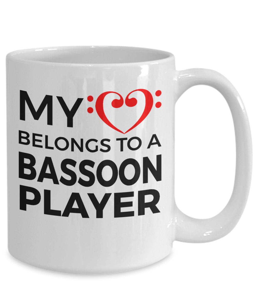 Bassoon Player Mug - My Heart Belongs To A Bassoon Player