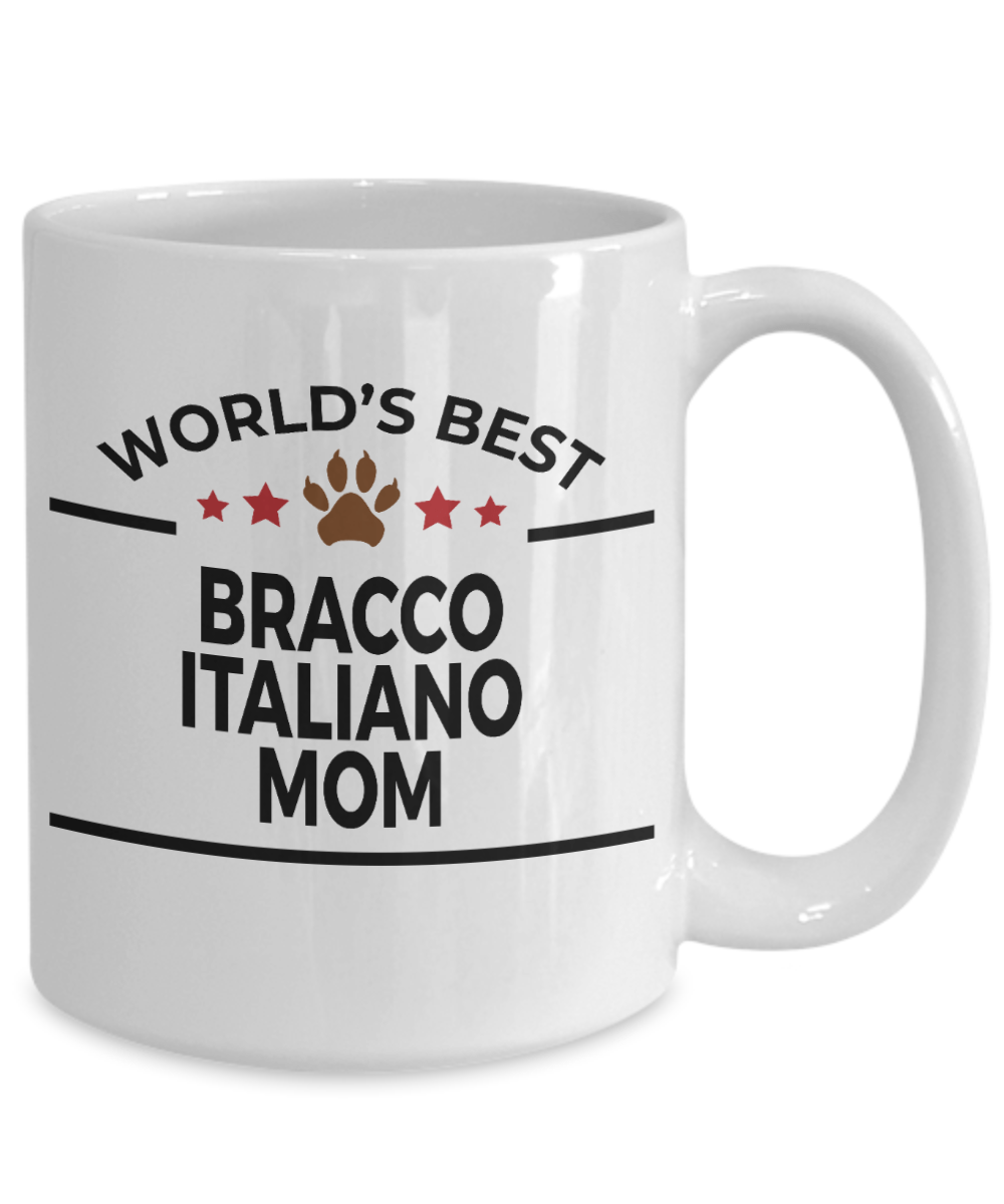 Bracco Italiano Dog Lover Gift World's Best Mom Birthday Mother's Day White Ceramic Coffee Mug