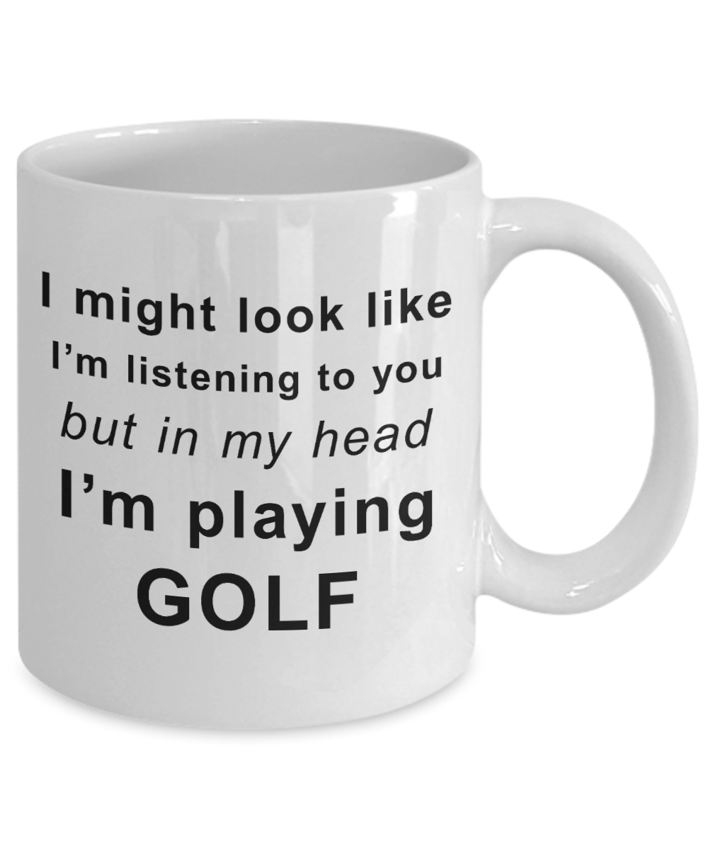 Golfer Stuck in Office Funny Coffee Mug
