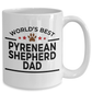 Pyrenean Shepherd Dog Lover Gift World's Best Dad Birthday Father's Day White Ceramic Coffee Mug