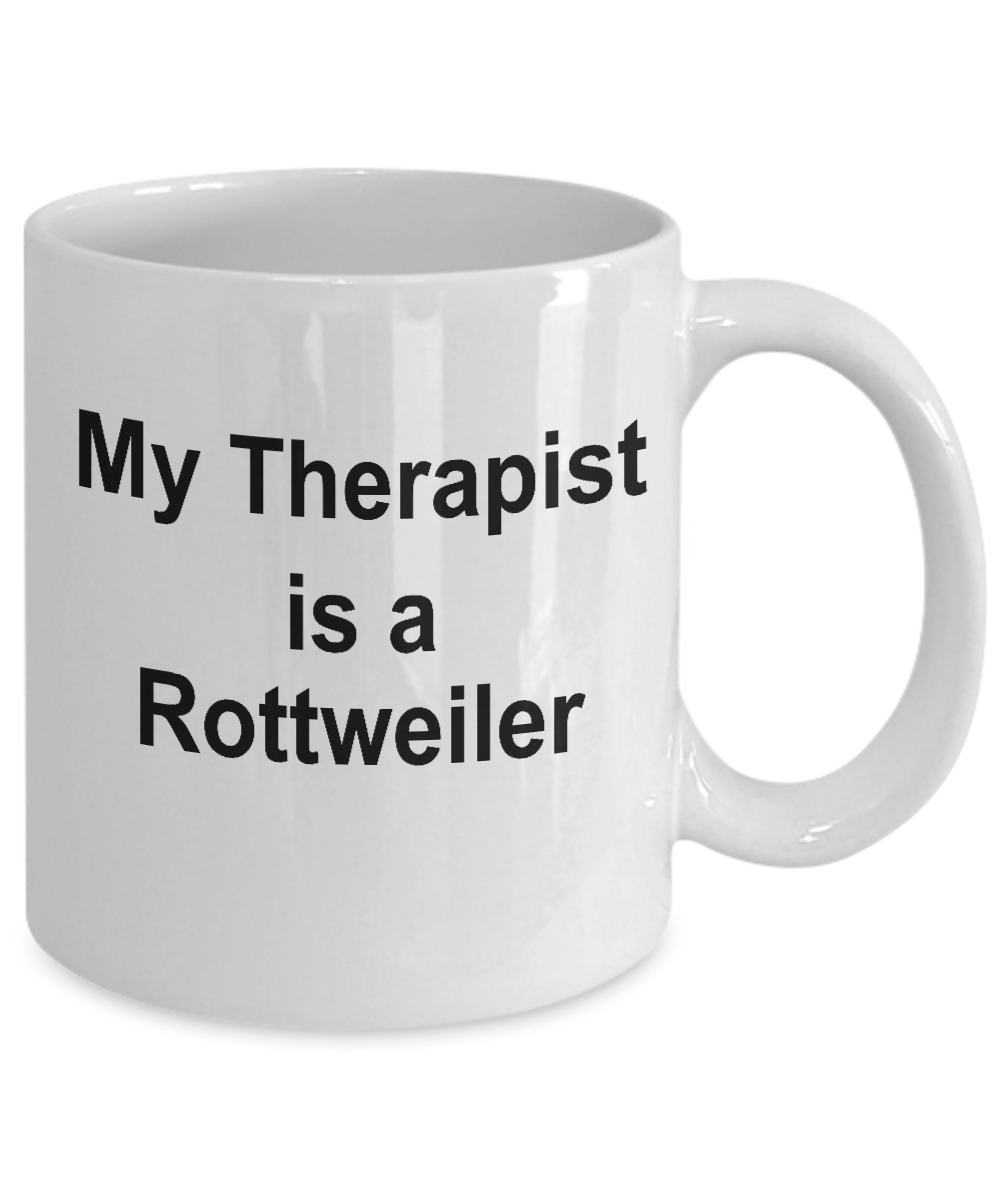 Rottweiler Dog Owner Lover Funny Gift Therapist White Ceramic Coffee Mug