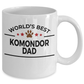 Komondor Dog Lover Gift World's Best Dad Birthday Father's Day White Ceramic Coffee Mug