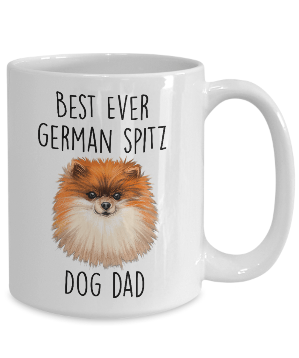 Best Ever German Spitz Dog Dad Custom Ceramic Coffee Mug