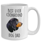 Best Ever Black and Tan Coonhound Dog Dad Ceramic Coffee Mug