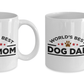 World's Best Dog Mom and Dad Ceramic Mugs