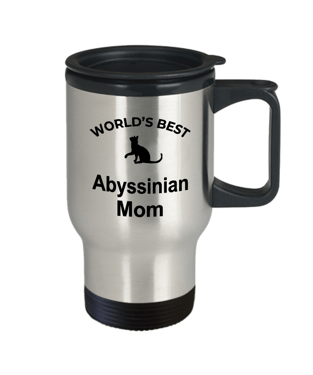 Abyssinian Cat Mom Travel Coffee Mug