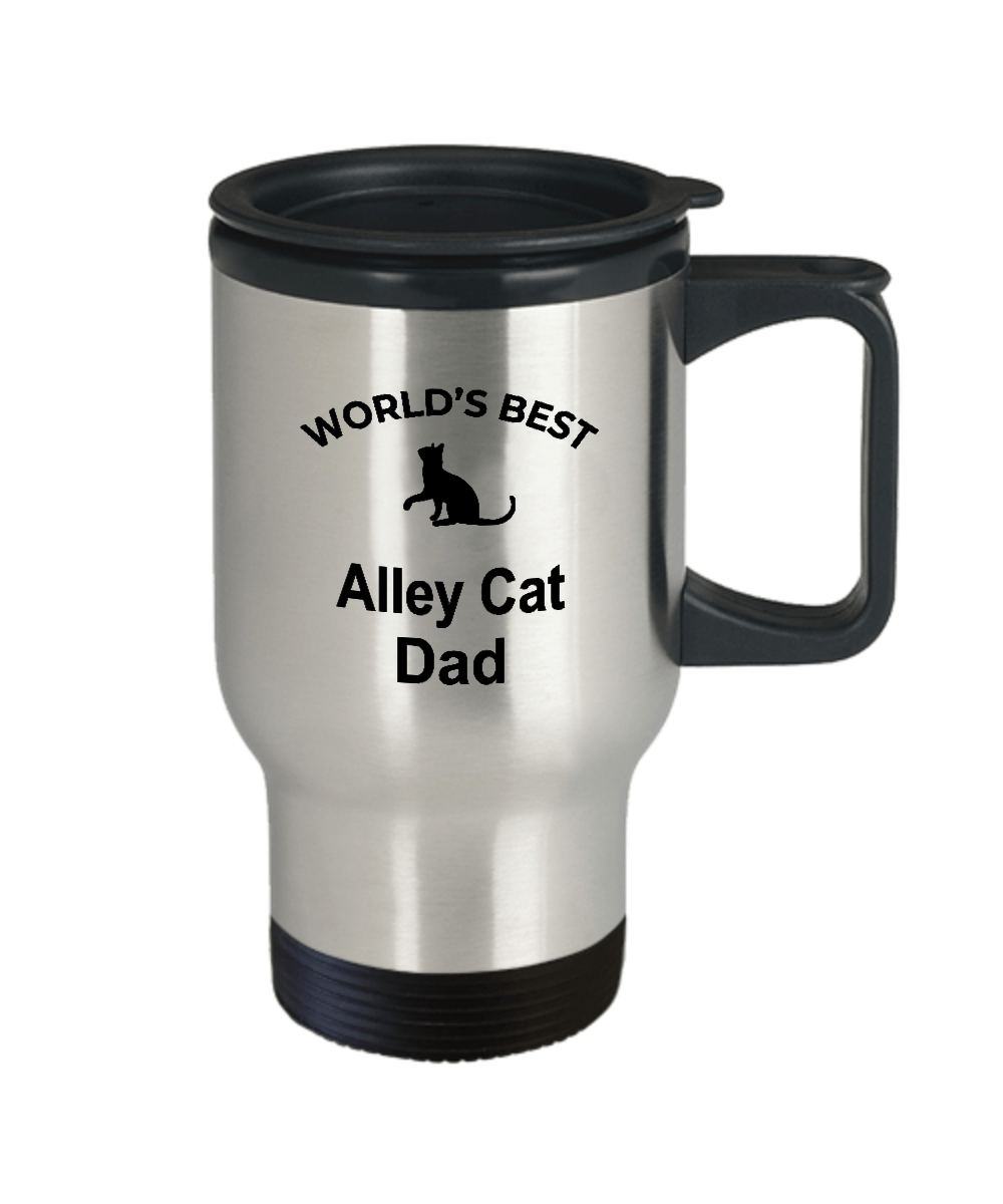 Alley Cat Dad Travel Coffee Mug