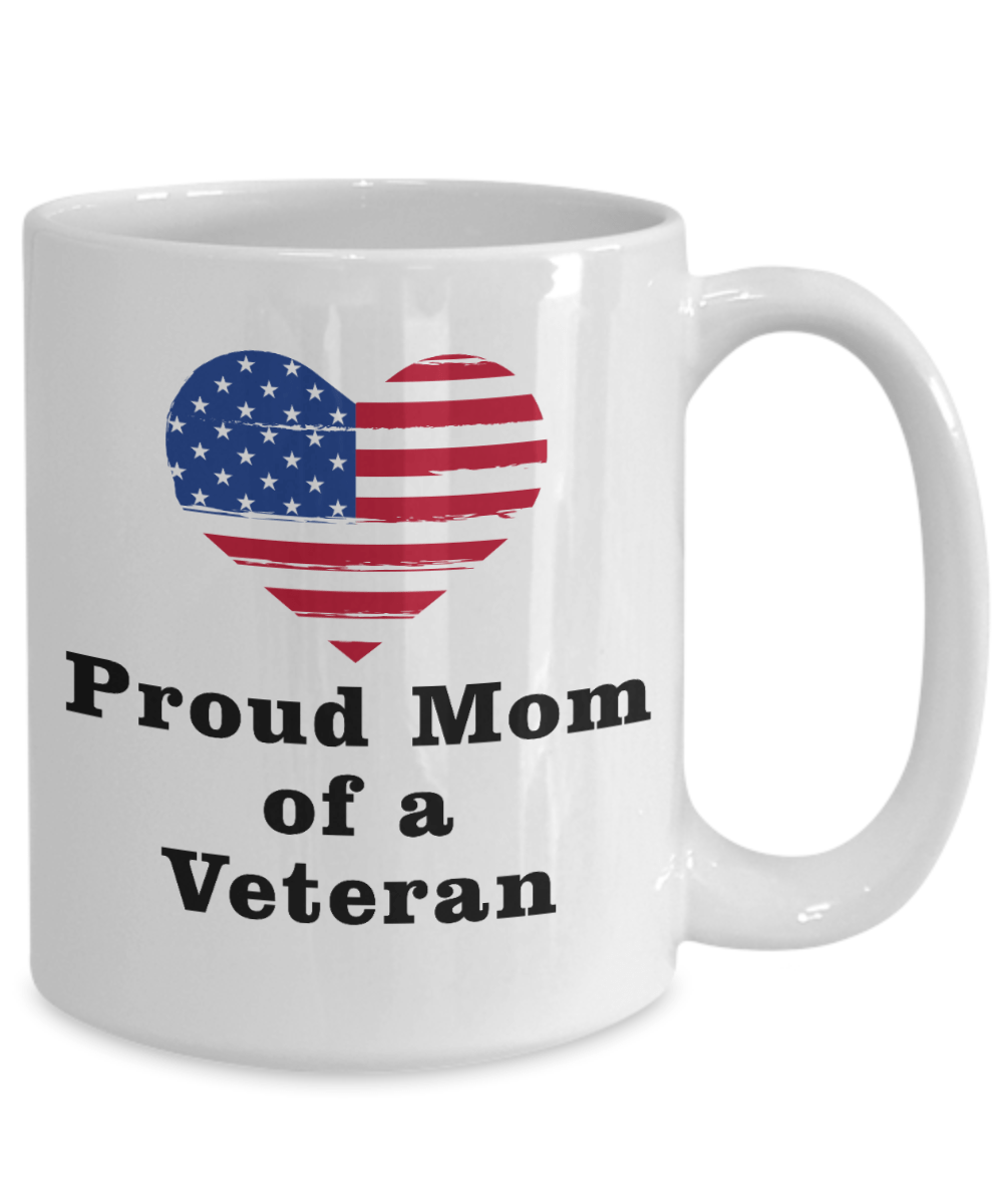 Proud Mom of a Veteran Custom Coffee Mug