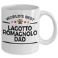 Lagotto Romagnolo Dog Lover Gift World's Best Dad Birthday Father's Day White Ceramic Coffee Mug