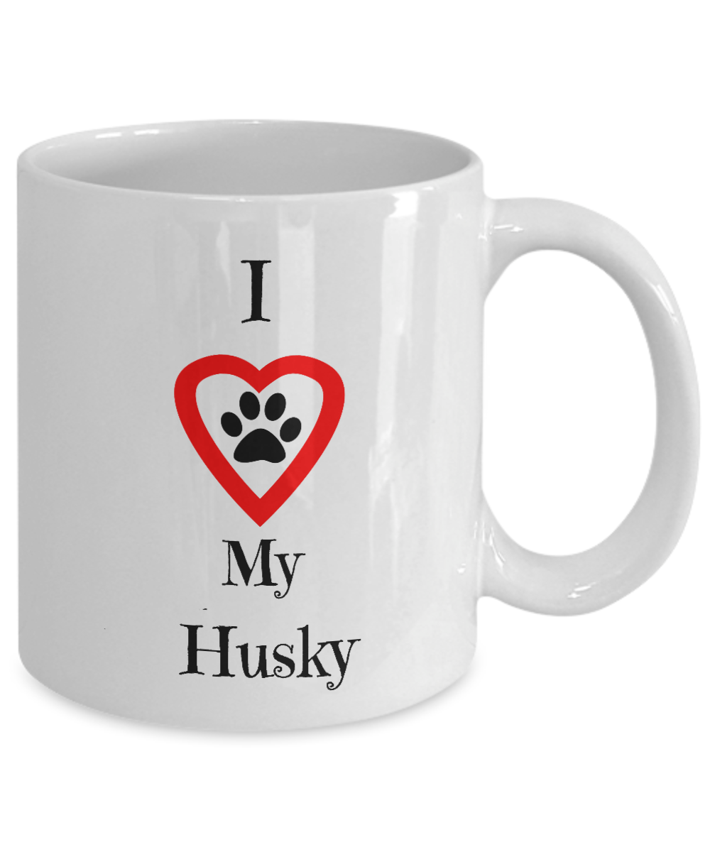 I Love My Husky Mug