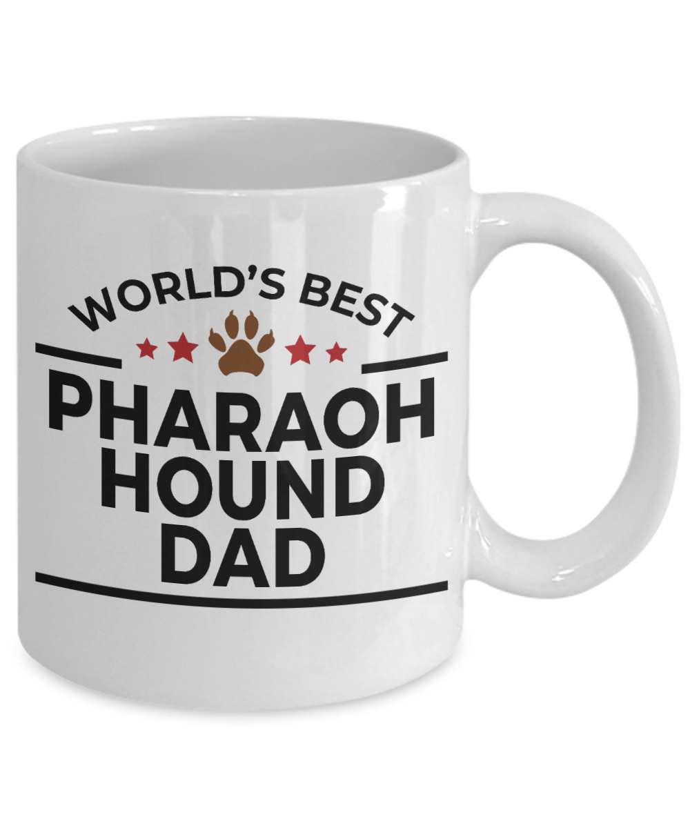 Pharaoh Hound Dog Lover Gift World's Best Dad Birthday Father's Day White Ceramic Coffee Mug