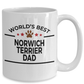 Norwich Terrier Dog Dad Coffee Mug