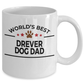 Drever Dog Lover Gift World's Best Dad Birthday Father's Day White Ceramic Coffee Mug