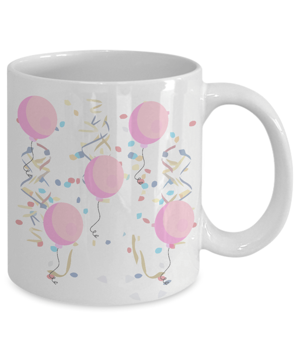 It's A Girl! Baby Birth Announcement White Ceramic Mug