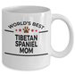 Tibetan Spaniel Dog Lover Gift World's Best Mom Birthday Mother's Day White Ceramic Coffee Mug