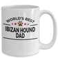 Ibizan Hound Dog Lover Gift World's Best Dad Birthday Father's Day White Ceramic Coffee Mug