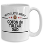 Coton de Tulear Dog Lover Gift World's Best Dad Birthday Father's Day White Ceramic Coffee Mug