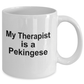 Pekingese Dog Owner Lover Funny Gift Therapist White Ceramic Coffee Mug