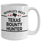 Texas Bounty Hunter Gift Birthday Father's Day White Ceramic Coffee Mug