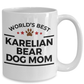 Karelian Bear Dog Lover Gift World's Best Mom Birthday Mother's Day White Ceramic Coffee Mug
