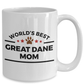 Great Dane Dog Lover Coffee Mug Gift World's Best Mom
