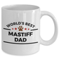 Mastiff Dog Lover Mug Gift World's Best Dad Coffee Cup Birthday Father's Day