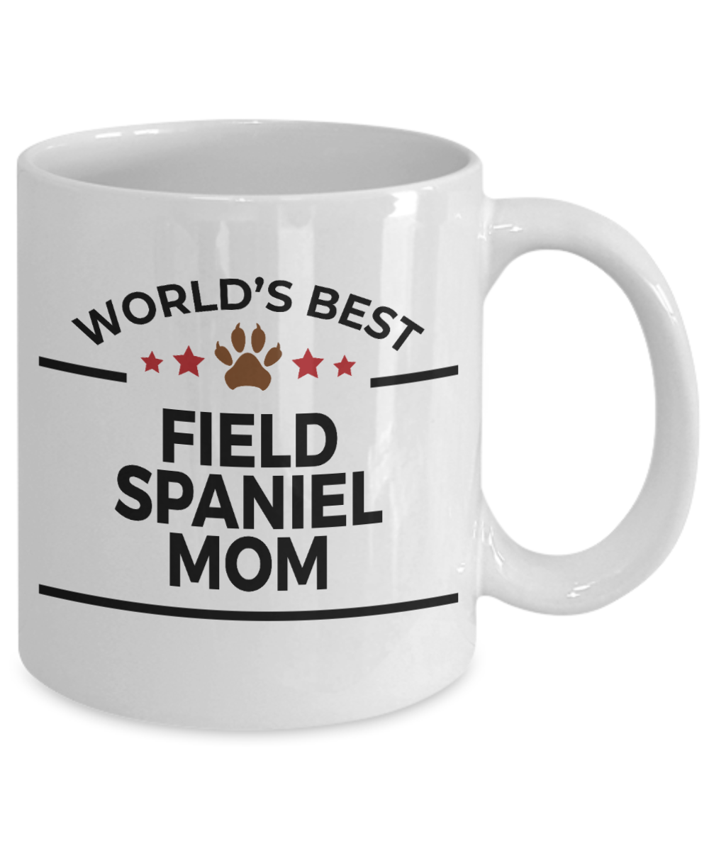 Field Spaniel Dog Lover Gift World's Best Mom Birthday Mother's Day White Ceramic Coffee Mug
