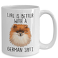 German Spitz Ceramic Coffee Mug Life is Better with a Dog