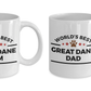 Great Dane Dog Dad and Mom Couple Set of 2 Cups