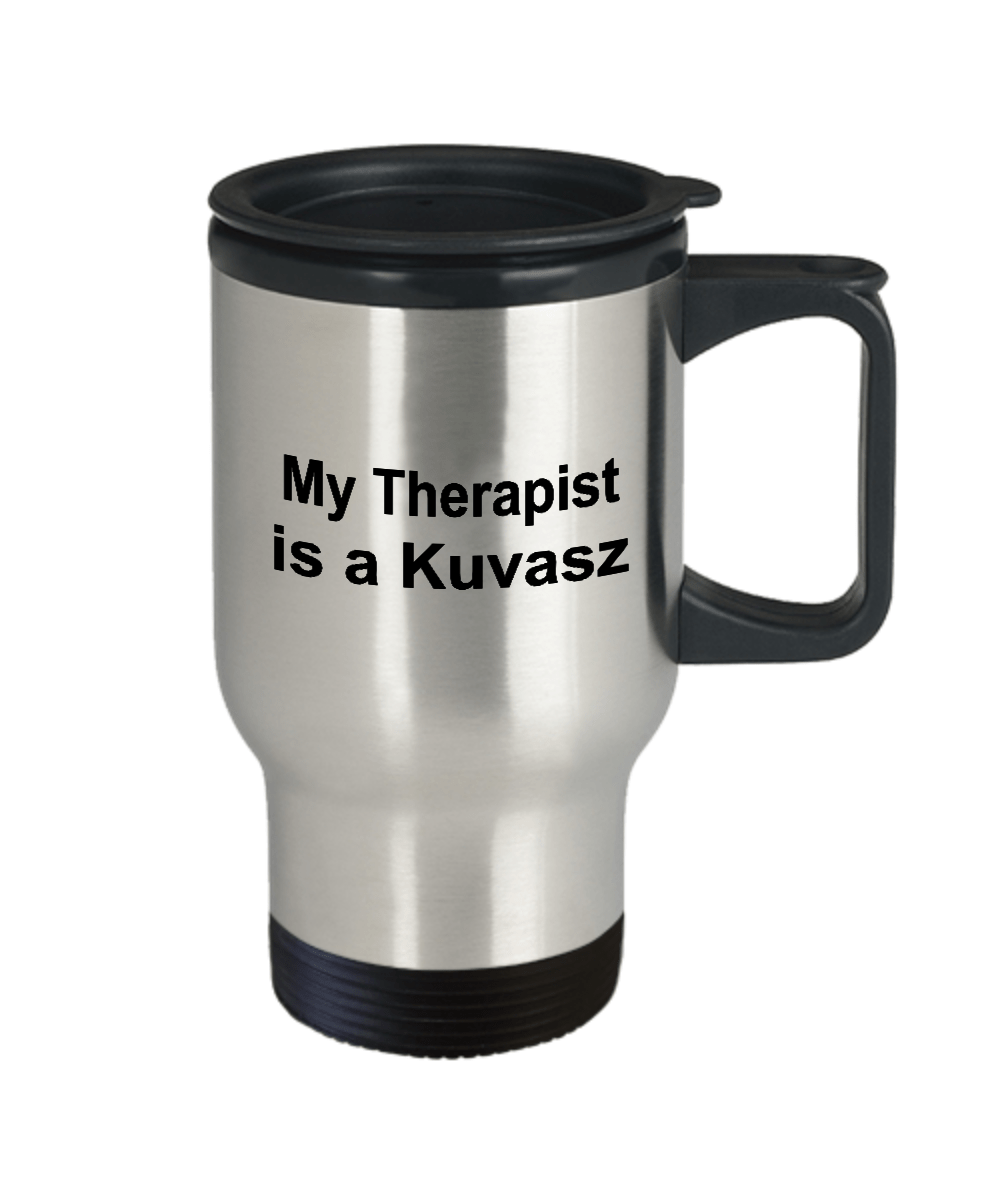 Kuvasz Dog Owner Lover Funny Gift Therapist Stainless Steel Insulated Travel Coffee Mug