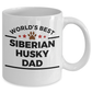 Siberian Husky Dog Lover Owner Gift World's Best Dad Birthday Father's Day Coffee Mug