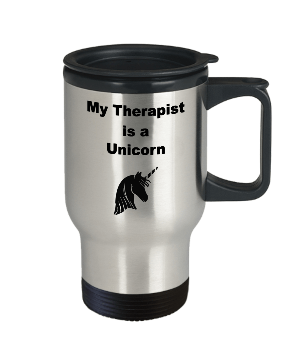 Unicorn Therapist Travel Tumbler Mug