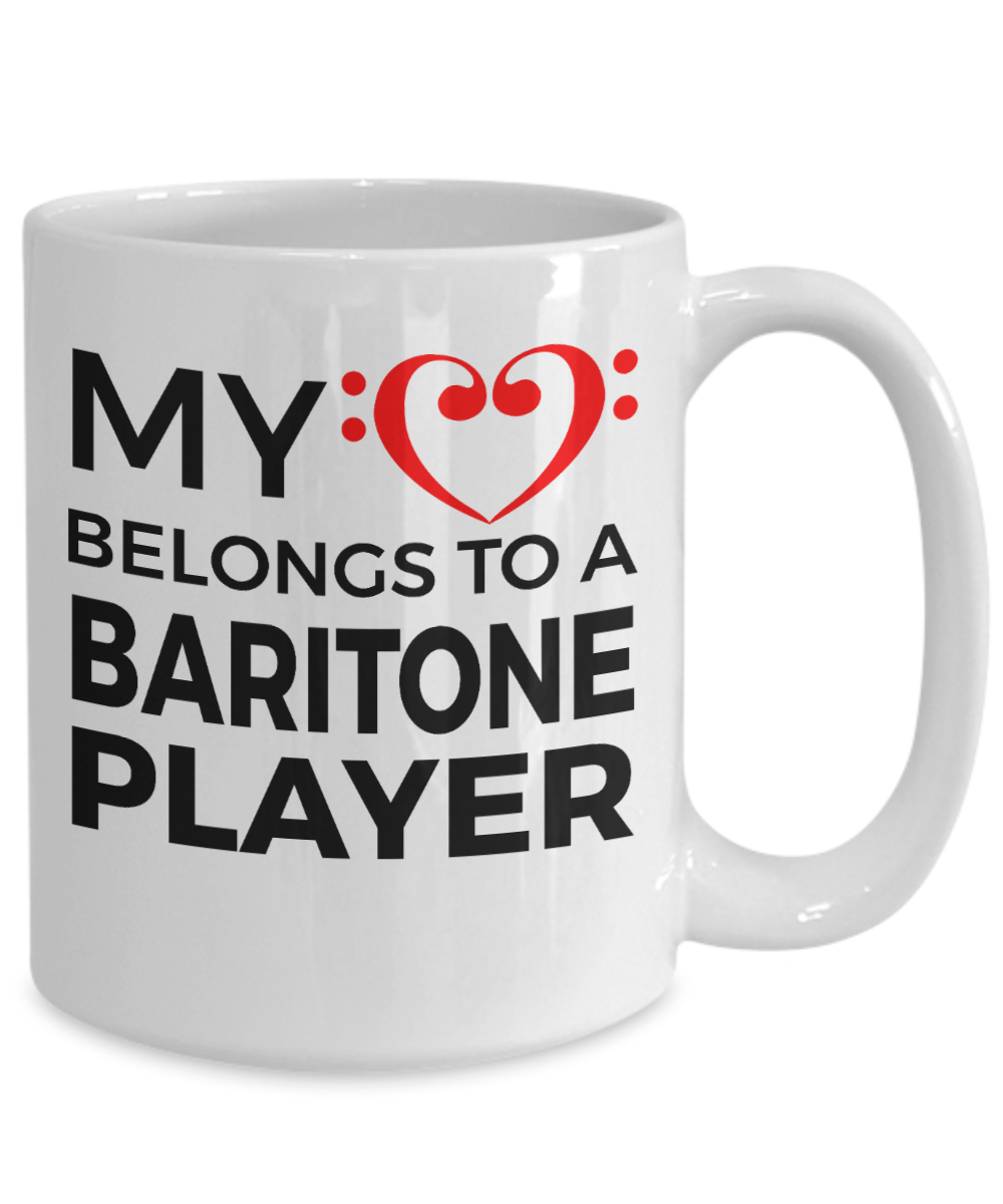 Baritone Player Mug - My Heart Belongs To A Baritone Player