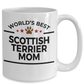 Scottish Terrier Dog Lover Gift World's Best Mom Birthday Mother's Day White Ceramic Coffee Mug