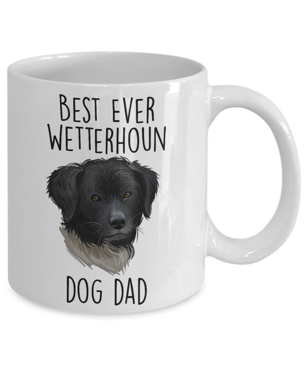 Best Ever Wetterhoun Dog Dad Custom Ceramic Coffee Mug