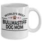 Bullmastiff Dog Lover Gift World's Best Mom Birthday Mother's Day White Ceramic Coffee Mug