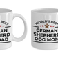 World's Best German Shepherd Dog Mom and Dad Couple Mugs- Set of 2