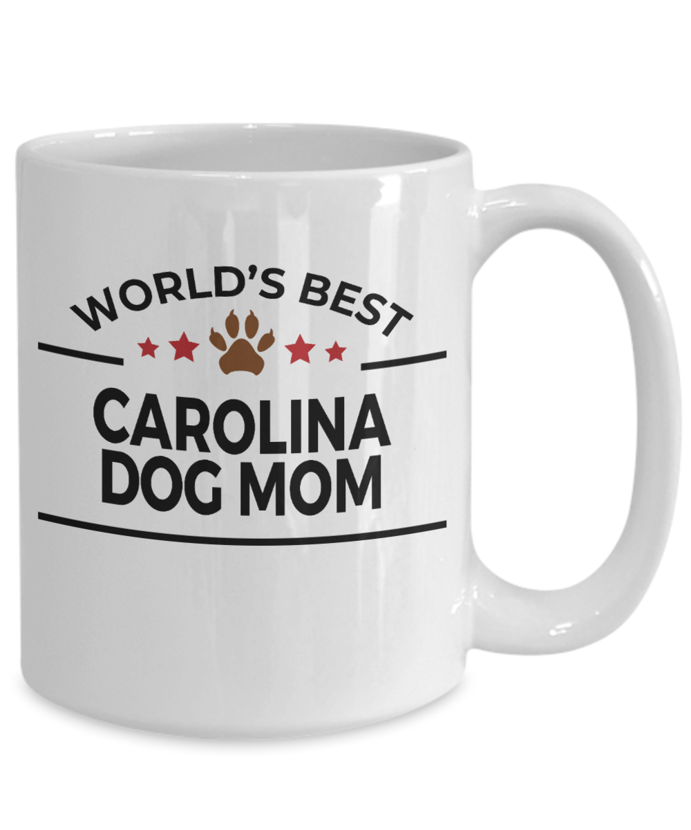 Carolina Dog Lover Gift World's Best Mom Birthday Mother's Day White Ceramic Coffee Mug