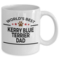 Kerry Blue Terrier Dog Lover Gift World's Best Dad Birthday Father's Day White Ceramic Coffee Mug
