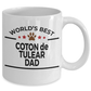 Coton de Tulear Dog Lover Gift World's Best Dad Birthday Father's Day White Ceramic Coffee Mug