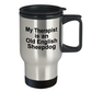 Old English Sheepdog Dog Therapist Travel Coffee Mug