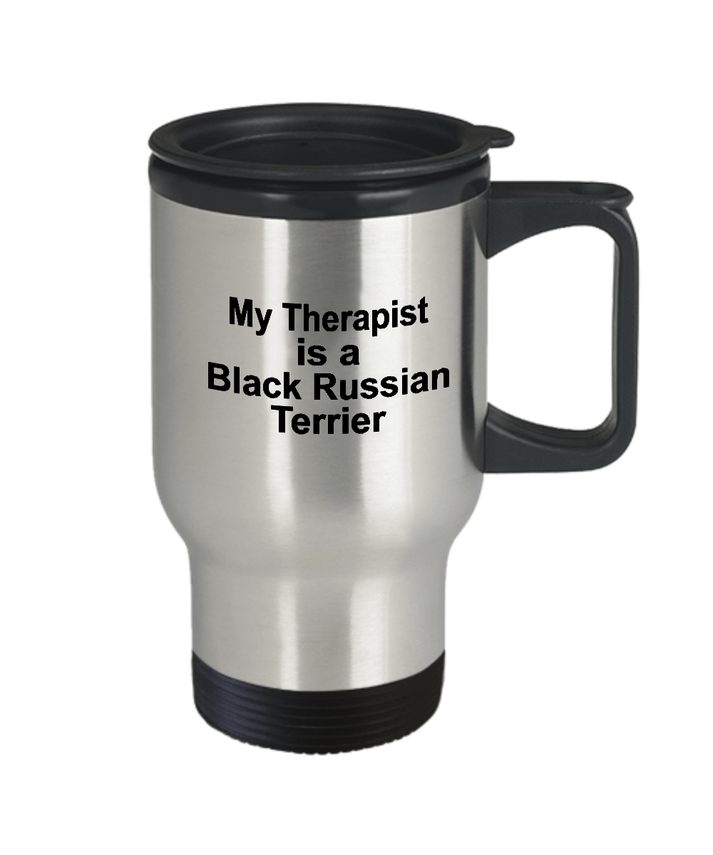 Black Russian Terrier Dog Therapist Travel Coffee Mug