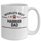 Harrier Dog Lover Gift World's Best Dad Birthday Father's Day White Ceramic Coffee Mug
